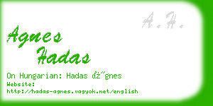 agnes hadas business card